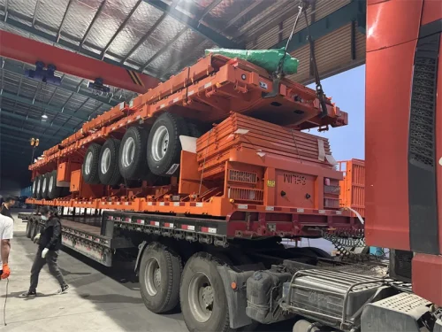 Orange 4-Axle Stake Semi Trailer Exported to Liberia (1) (1)